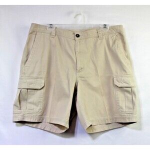 Columbia Omni-Shade Hiking Walking Cargo Shorts Khaki Tan Mens Size 38W 8L